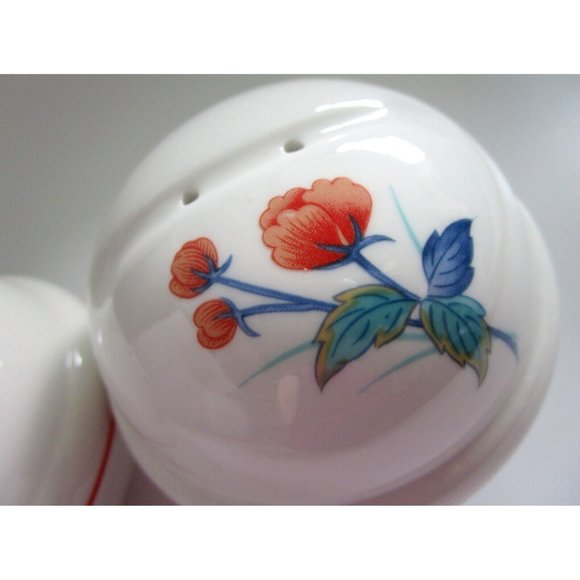 VTG Noritake Japan Versatone Ceramic Salt and Pepper Shaker -Floral Design Round - Picture 8 of 10